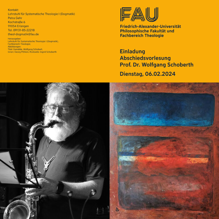 Abschiedsvorlesung von Prof. Dr. Wolfgang Schoberth