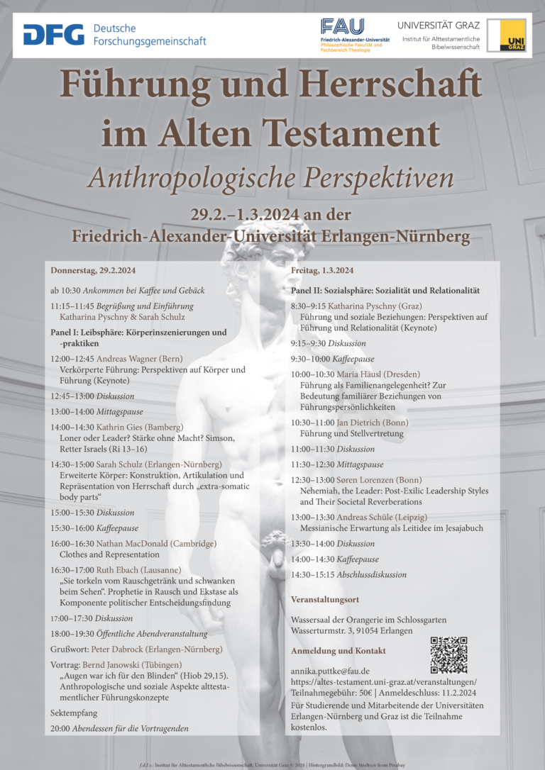 Tagung: Führung und Herrschaft im Alten Testament