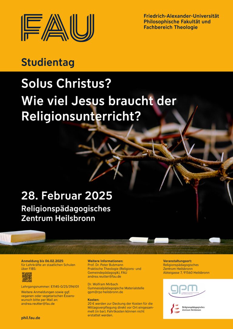 Studientag: Solus Christus? Wie viel Jesus braucht der Religionsunterricht?